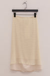 SWAYING 25 Early Autumn Double-layered patchwork skirt SW-SW25PF3B05C1-MB Beige